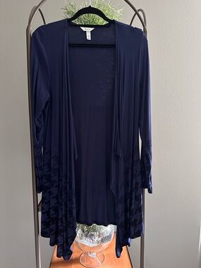 Soma Cascading Front Tunic-Length Cardigan